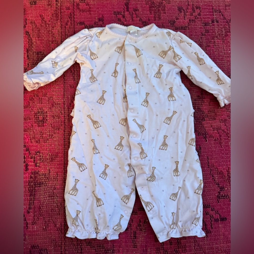 Kissy Kissy Sophia Giraffe Print Baby Onesie